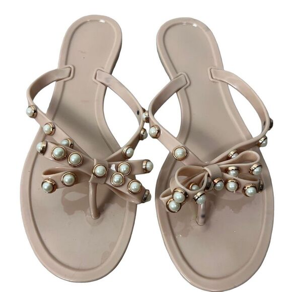 NWOT Jelly Bow Beach Dressy Summer Sandals- size 9 - Picture 2 of 3